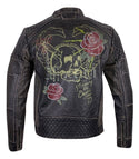 AFFLICTION Leather FAST MOTORS JACKET Limited Edition Black Vintage ^^