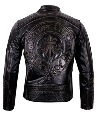 AFFLICTION Leather LEMMY JACKET Black