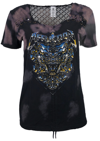 AFFLICTION Women's T-Shirt CHROMIUM PANTHER