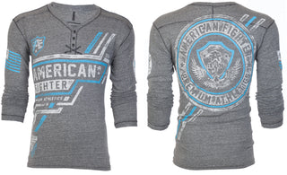 American Fighter Men's Long Sleeve Shirt BENTLEY Grey