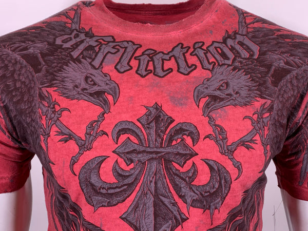 AFFLICTION Men's T-Shirt S/S SIMULTANEOUS Tee Black Label Biker