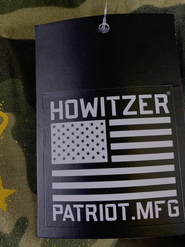 HOWITZER Clothing Women T-Shirt S/S TREAD FLAG Tee Black Label