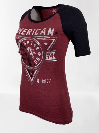 AMERICAN FIGHTER Women's T-Shirt S/S SIENA HEIGHTS Tee Biker