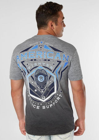 AMERICAN FIGHTER Men's T-Shirt S/S STATE LINE TEE Athletic MMA