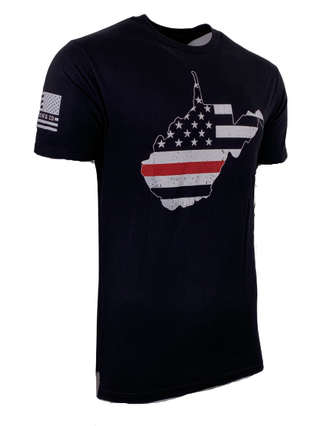 HOWITZER Clothing Men's T-Shirt S/S WEST VIRGINIA RED Tee Black Label