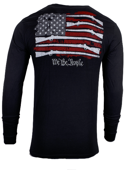 HOWITZER Clothing Men's T-Shirt L/S STANDING FREEDOM Tee Black Label