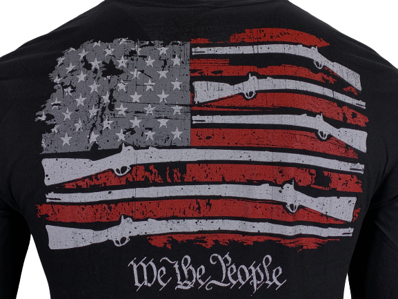 HOWITZER Clothing Men's T-Shirt L/S STANDING FREEDOM Tee Black Label