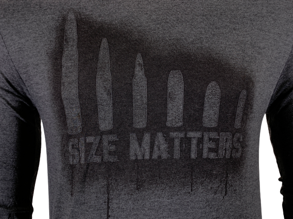 HOWITZER Clothing Men's T-Shirt L/S SIZE MATTERS Tee Black Label