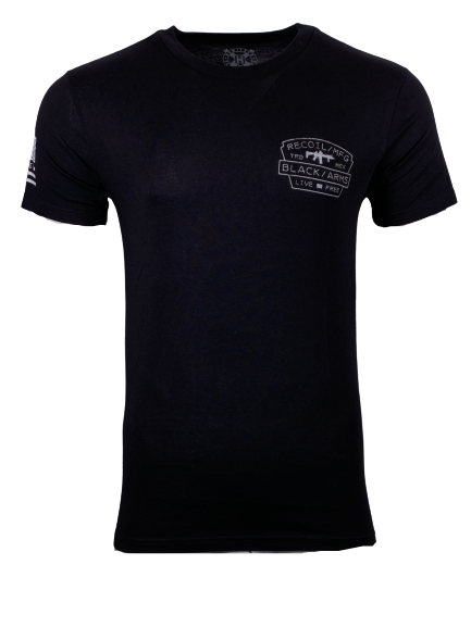 HOWITZER Clothing Men's T-Shirt ARMS BADGE Tee Black Label