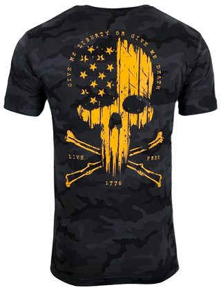 Howitzer Style Men's T-Shirt LIBERTY OR DEATH Military Grunt MFG