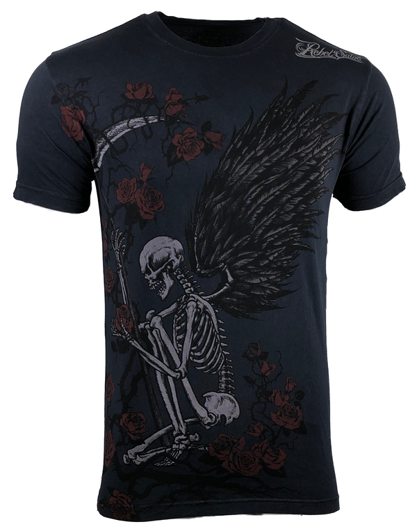 Rebel Saint By Affliction Men's T-shirt KNEEL (Black)