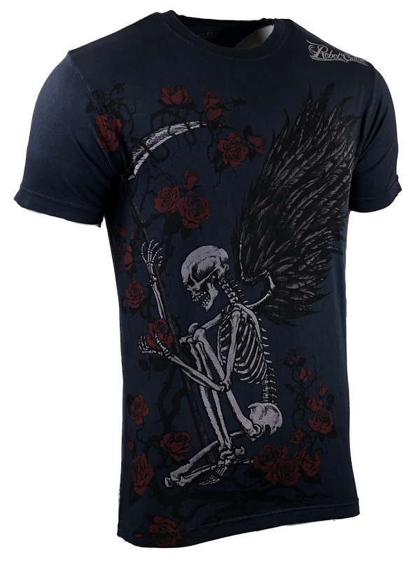 Rebel Saint By Affliction Men's T-shirt KNEEL (Black)
