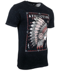 AFFLICTION SENECA Men's T-shirt BLACK LAVA