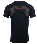 AFFLICTION AC IROQUOIS Men's T-shirt BLACK LAVA