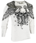 Xtreme Couture by Affliction Men's Thermal Shirt OVER THE TOP White