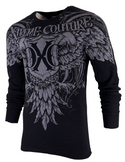 Xtreme Couture by Affliction Men's Thermal Shirt DARING Black