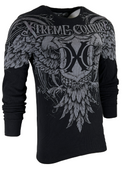 Xtreme Couture by Affliction Men's Thermal Shirt DARING Black