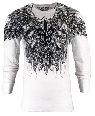 Xtreme Couture by Affliction Men's Thermal Shirt GATHER White