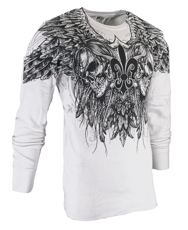 Xtreme Couture by Affliction Men's Thermal Shirt GATHER White