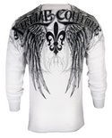 Xtreme Couture by Affliction Men's Thermal Shirt GATHER White