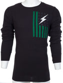 Archaic by Affliction Men's Thermal Shirt FLAG SMASHER Black