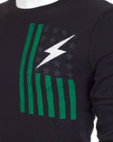 Archaic by Affliction Men's Thermal Shirt FLAG SMASHER Black