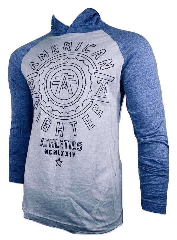 AMERICAN FIGHTER Men's T-Shirt L/S FAIR GROVE HOOD Premium Athletic MMA