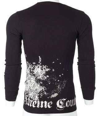Xtreme Couture by Affliction Men's Thermal Shirt ANTIQUATED Black