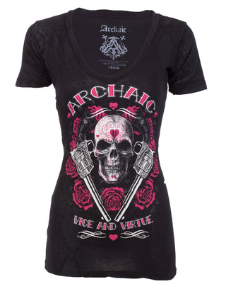 Archaic by Affliction Women's T-shirt Queen Lover