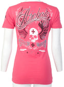 Archaic by Affliction Women's T-shirt Love Skull ^