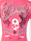 Archaic by Affliction Women's T-shirt Love Skull ^