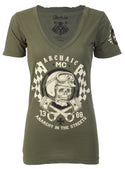 Archaic by Affliction Women's T-shirt Hot Piston ^