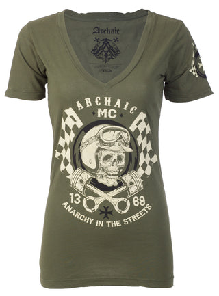 Archaic by Affliction Women's T-shirt Hot Piston