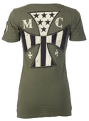 Archaic by Affliction Women's T-shirt Hot Piston ^