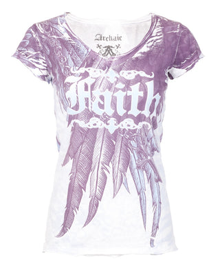 Archaic by Affliction Women's T-shirt Active Faith  ^