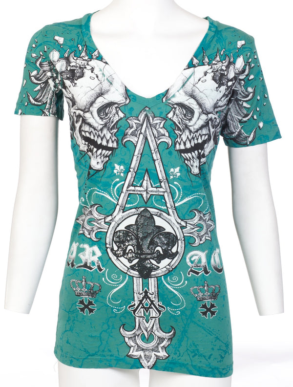 Archaic by Affliction Women's T-shirt Tall Tale ^