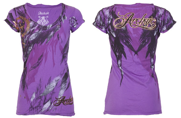 Archaic by Affliction Women's T-shirt Beauty Queen ^