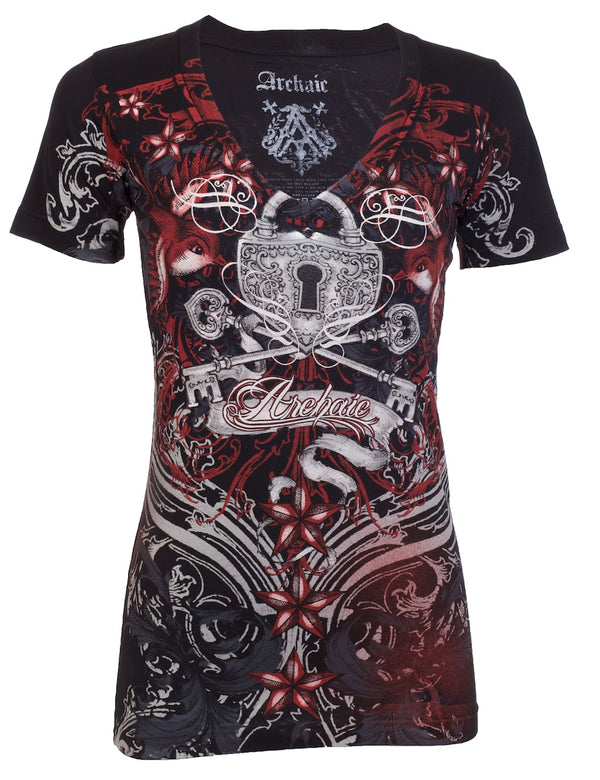 Archaic by Affliction Women's T-shirt Queen Lady ^