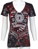 Archaic by Affliction Women's T-shirt Queen Lady ^