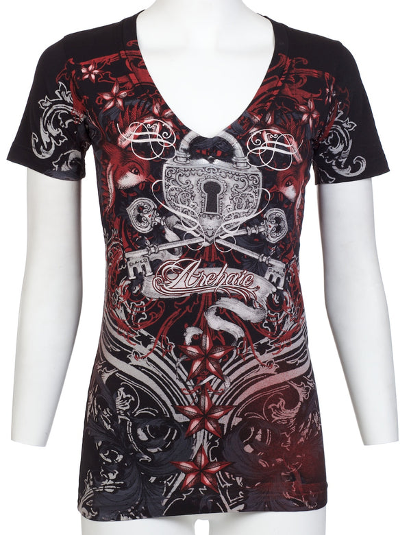 Archaic by Affliction Women's T-shirt Queen Lady ^