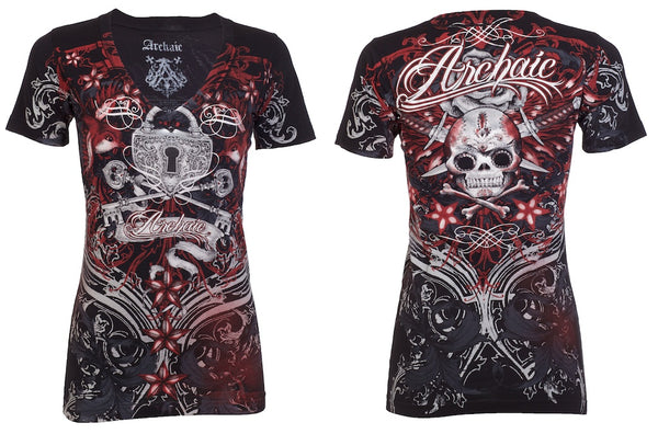 Archaic by Affliction Women's T-shirt Queen Lady ^