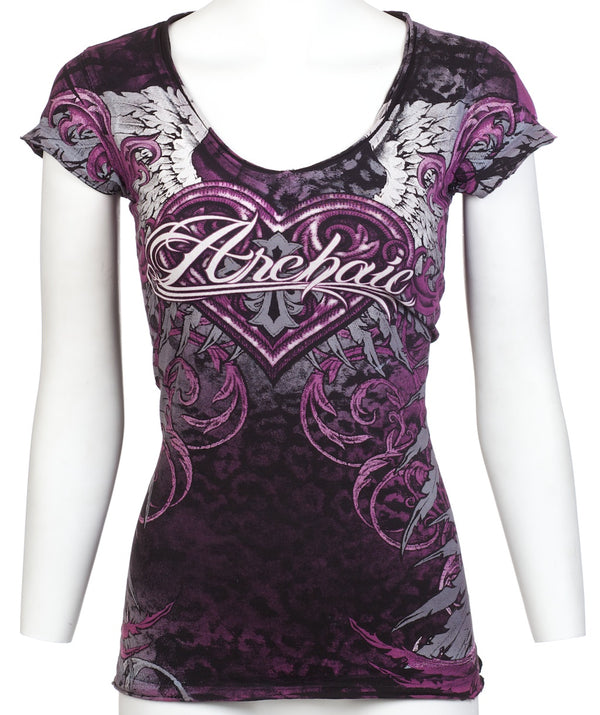 Archaic by Affliction Women's T-shirt Unwanted Love  ^