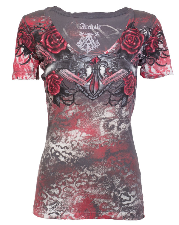 Archaic by Affliction Women's T-shirt Hot Girl ^