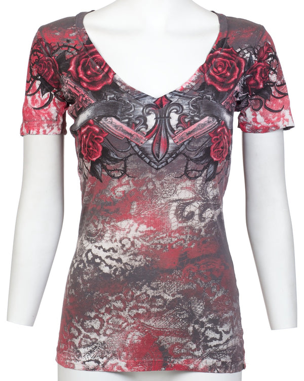 Archaic by Affliction Women's T-shirt Hot Girl ^