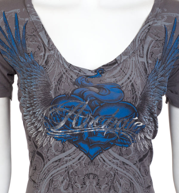 Archaic by Affliction Women's T-shirt Heartache  ^