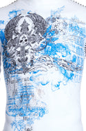 Archaic by Affliction Men's Thermal Shirt ANTIQUO POLO White