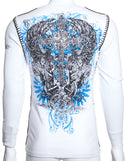 Archaic by Affliction Men's Thermal Shirt ANTIQUO POLO White