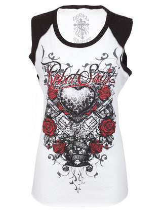 Rebel Saint by Affliction Women's T-shirt Wild Lover