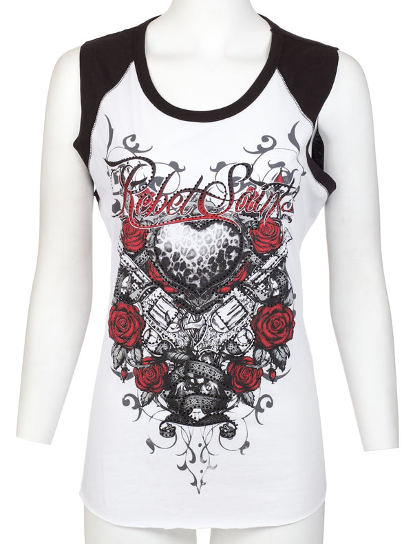 Rebel Saint by Affliction Women's T-shirt Wild Lover