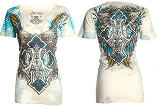Archaic by Affliction Women's T-shirt Bird Cage  ^